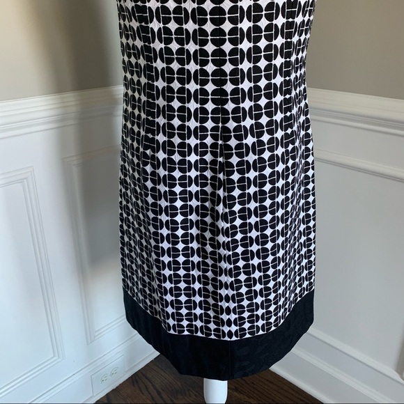 Muse Black and White Geometric Print Dress Size 10 - Picture 6 of 9